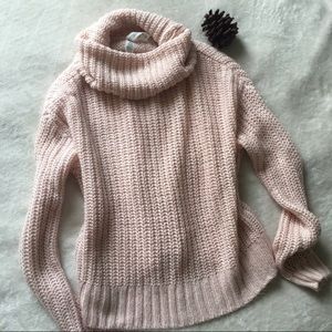 chunky baby pink sweater